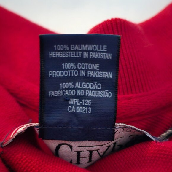 CHAPS Ralph Lauren Men's Red Cotton Striped Casual Golf Polo Shirt Size XXL - Picture 5 of 8